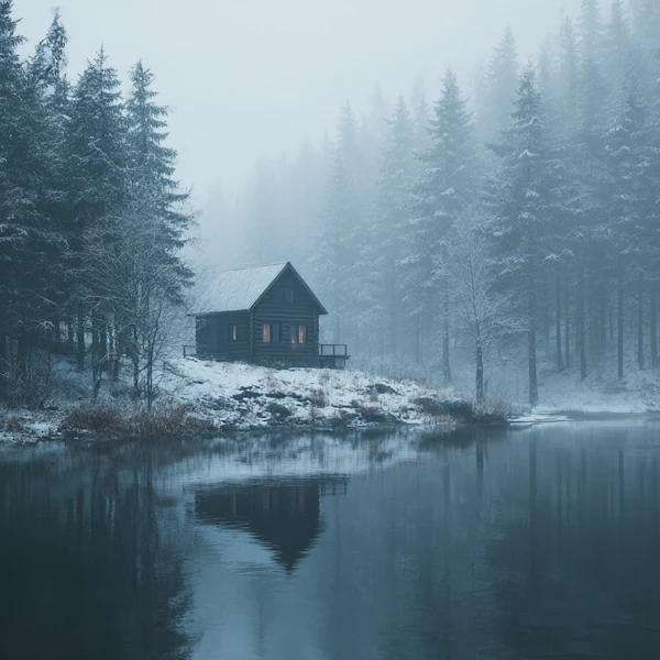 Winter Cabin Serenity