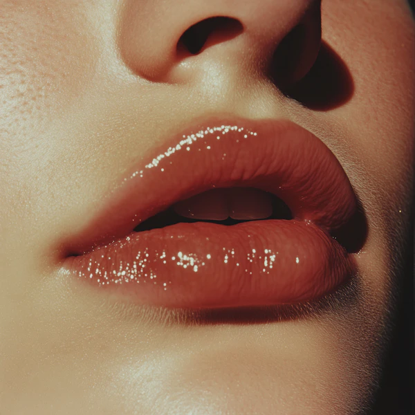 Glossy Lips Close-Up