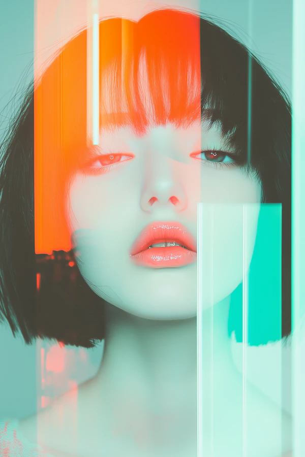 Dreamy Neon Portrait