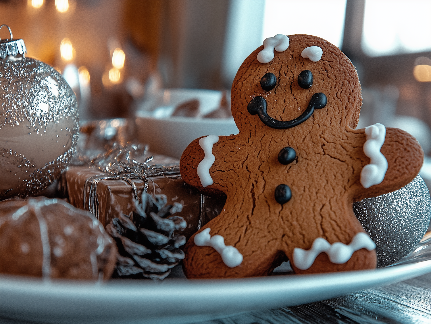 Festive Gingerbread Scene