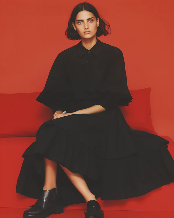Elegant Woman in Black