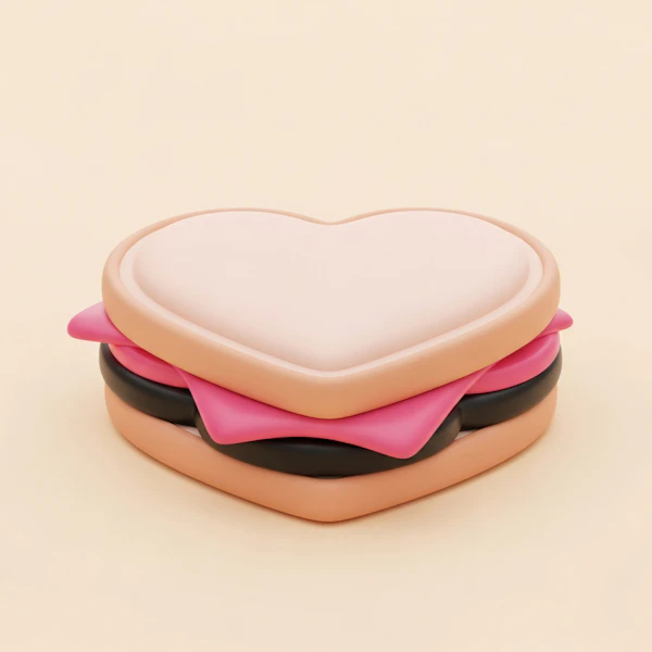 Heart Sandwich Art