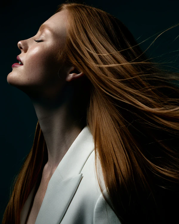 Elegant Red-Haired Woman