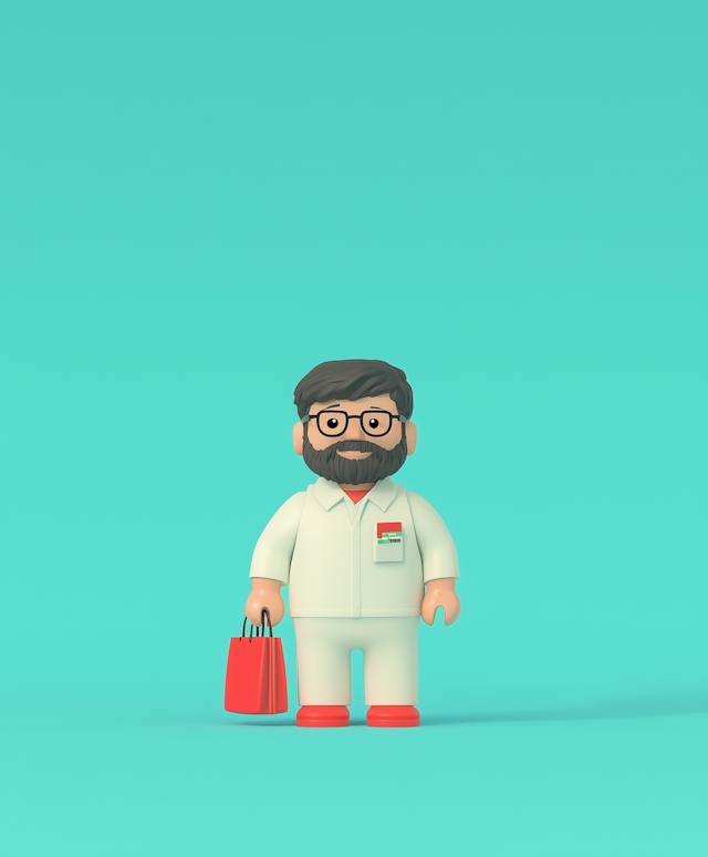 Cartoon Doctor or Scientist Illustration