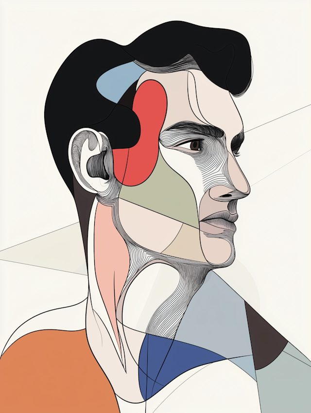 Geometric Face Illustration