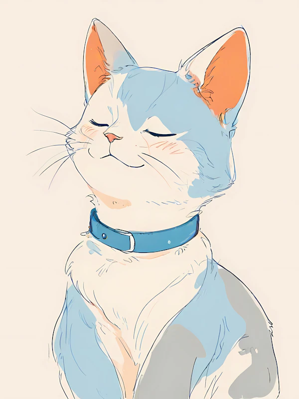 Content Cat Illustration