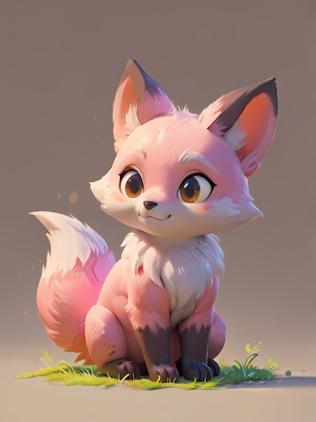 Pink Fox Illustration