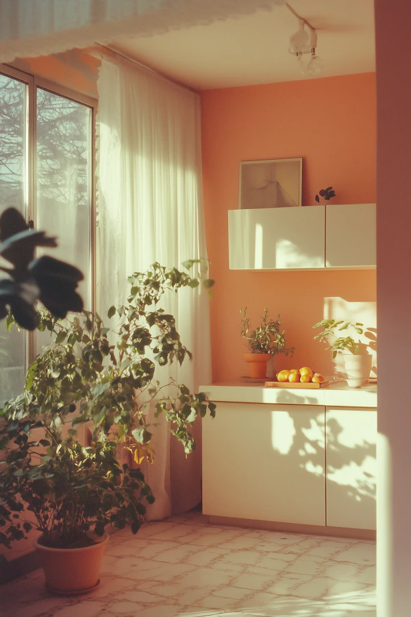 Sunlit Room with Plants