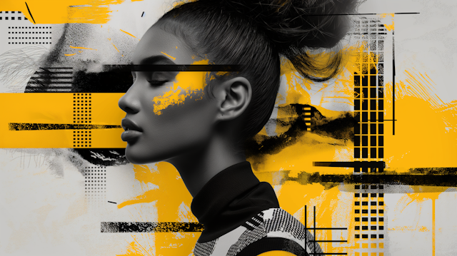 Profile with Abstract Background