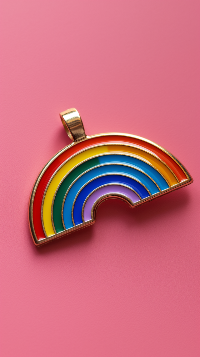 Colorful Rainbow-Shaped Pendant