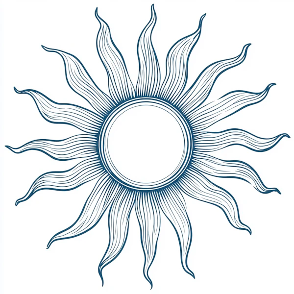 Stylized Blue Sun