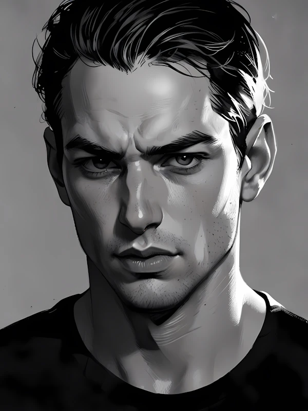 Monochrome Portrait of a Man