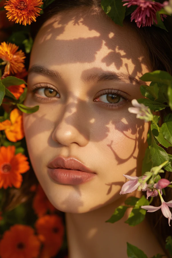 Serene Floral Portrait