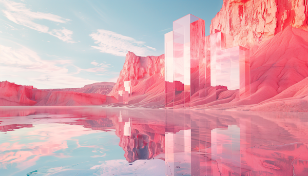 Surreal Geometric Landscape