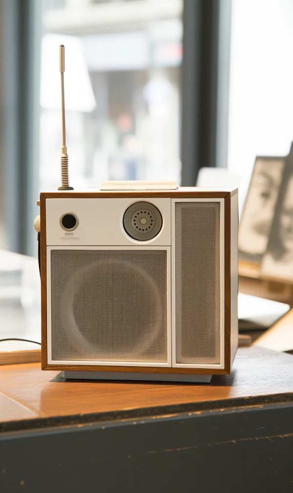 Modern-Retro Wooden Radio