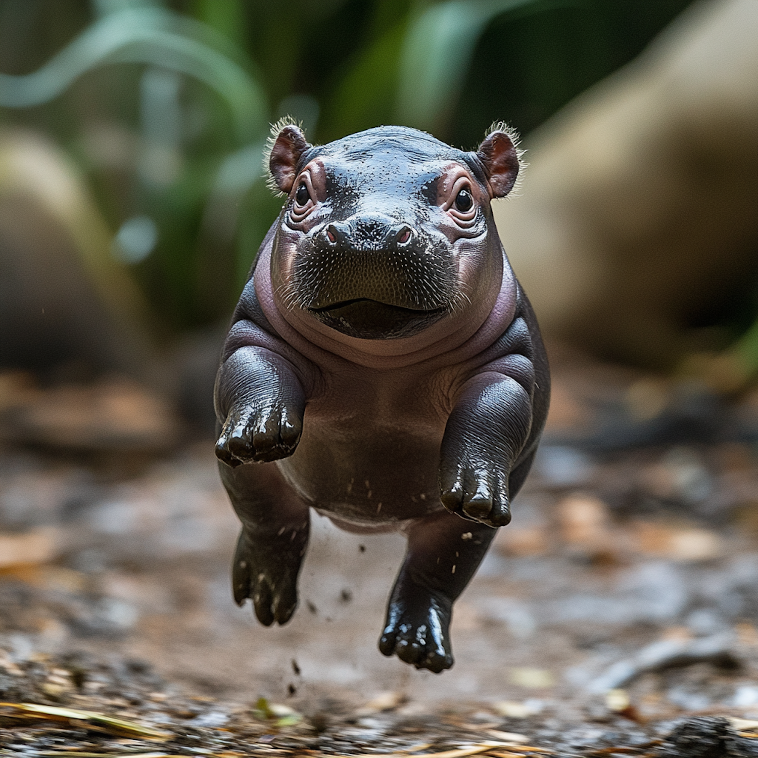 Leaping Baby Hippo