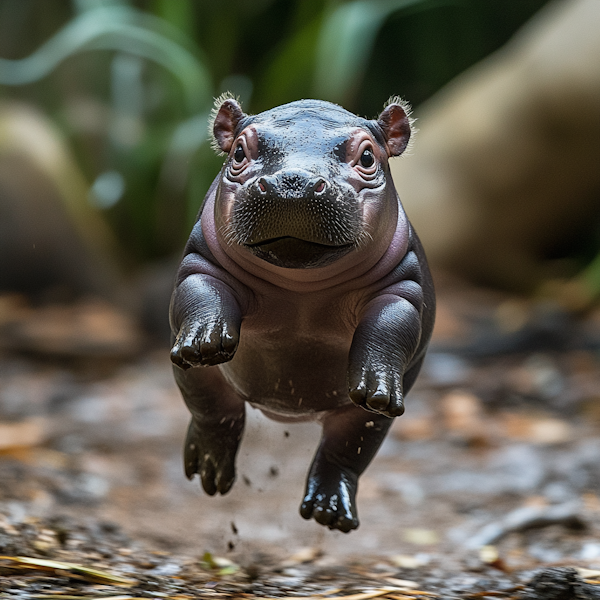 Leaping Baby Hippo