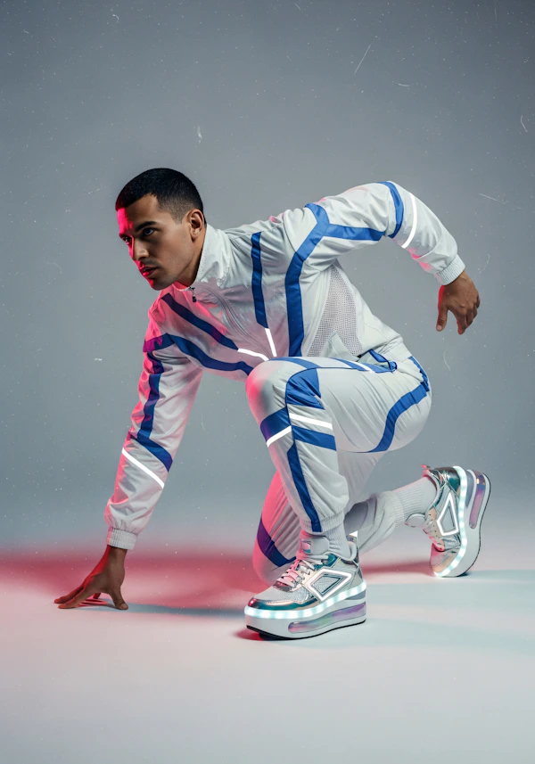 Futuristic Athlete Pose