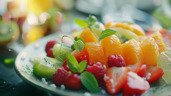 Vibrant Fruit Salad Plate