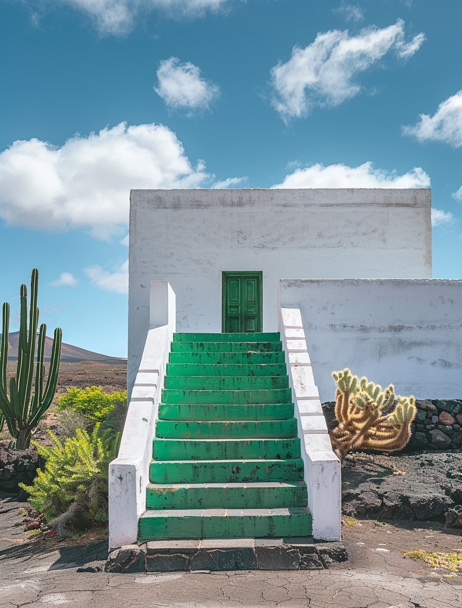 Desert Building with Green Door