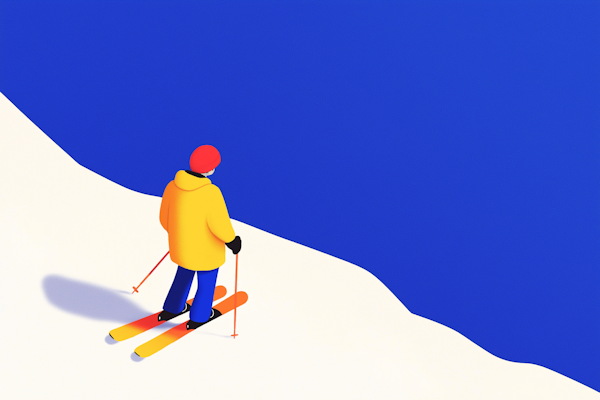 Skier on Snowy Slope