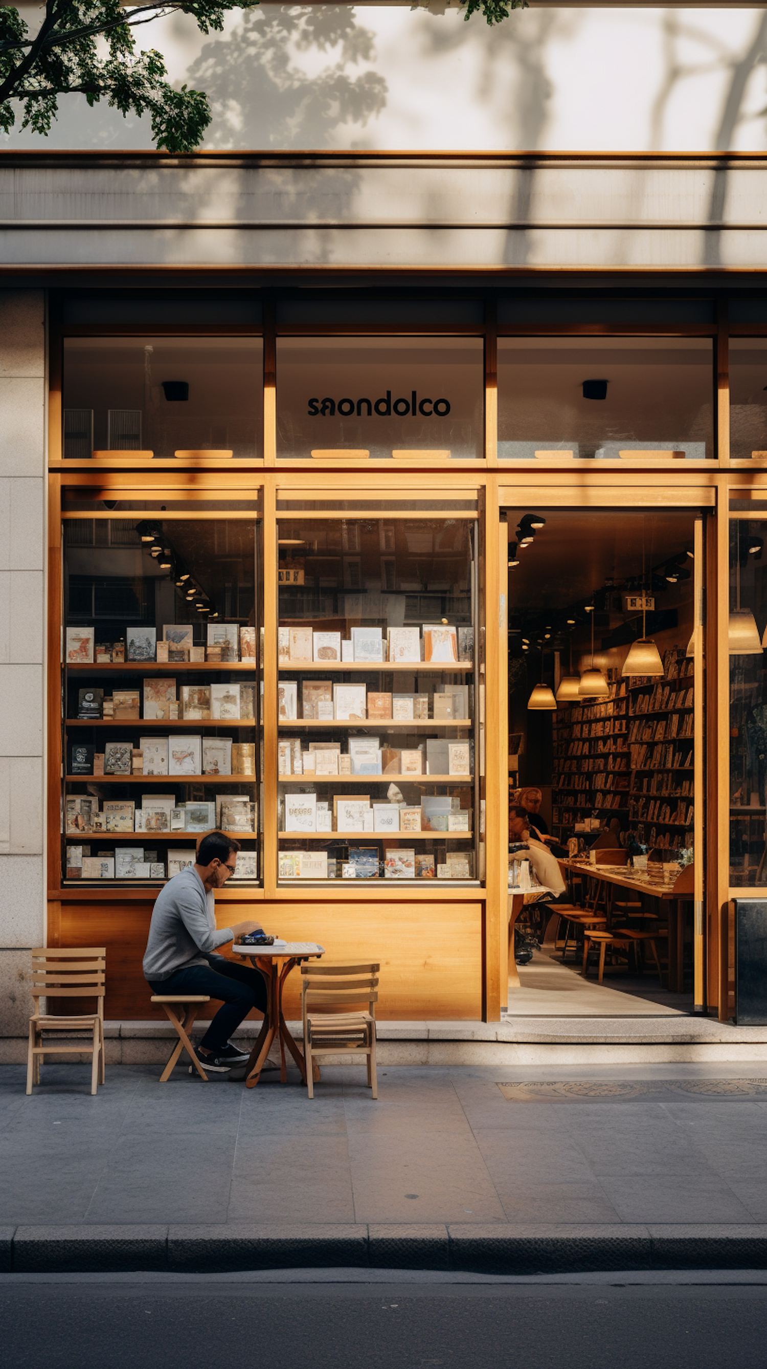 Urban Oasis Bookstore at Twilight