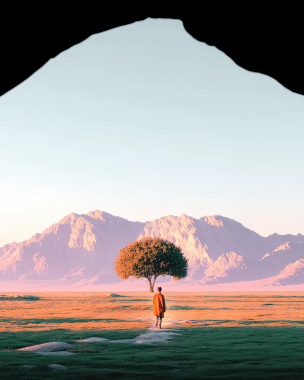 Lone Walker in Plains