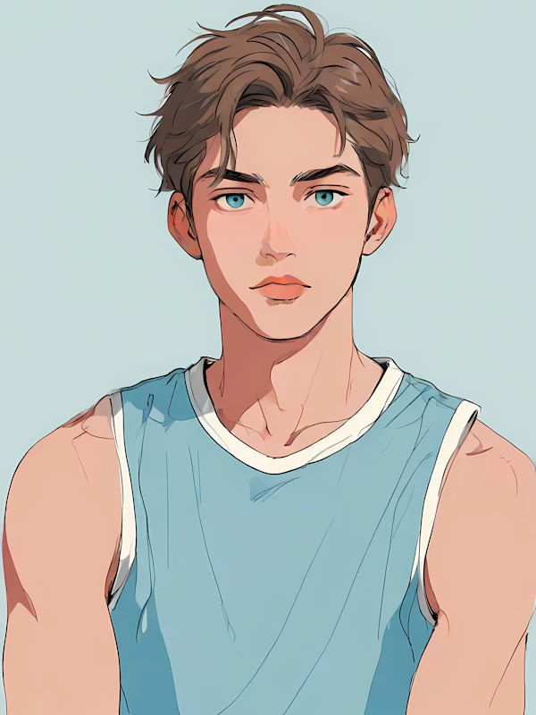 Stylized Young Man Art