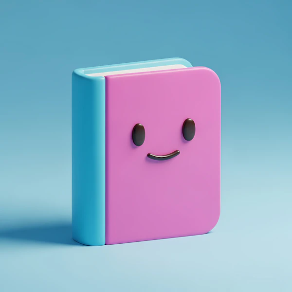 Smiling Book Illustration