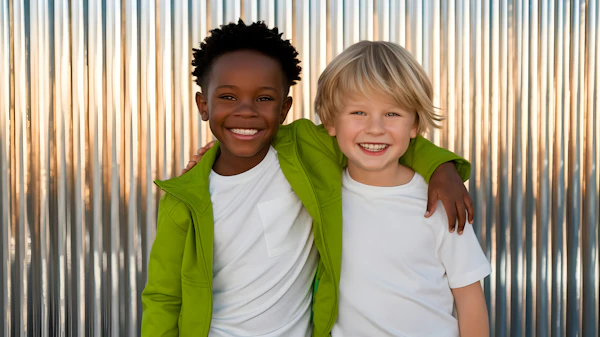 Smiling Boys Together
