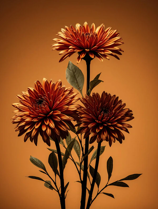 Orange Flowers on Display