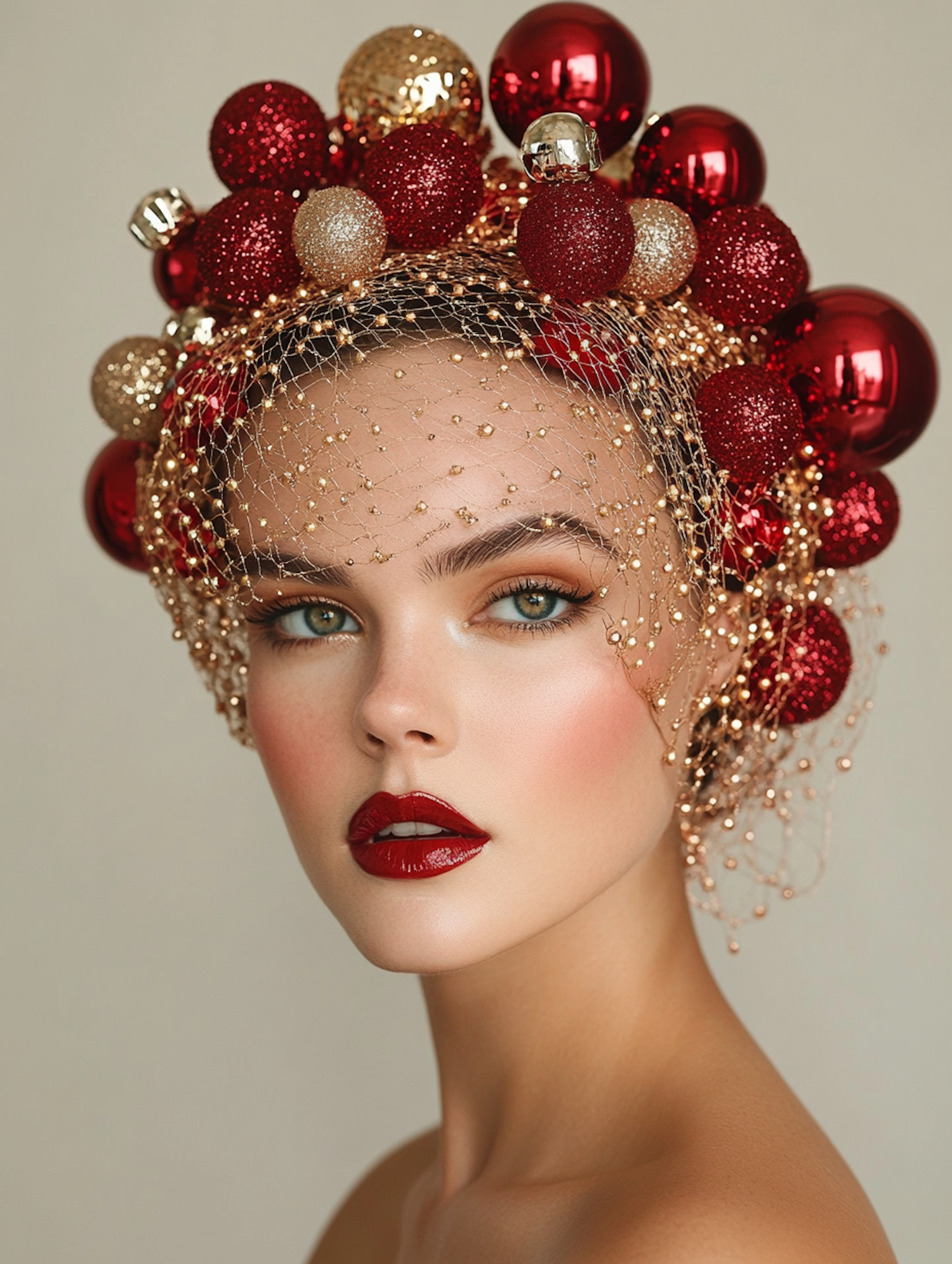 Regal Portrait with Ornate Headpiece