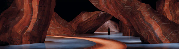 Surreal Canyon Scene