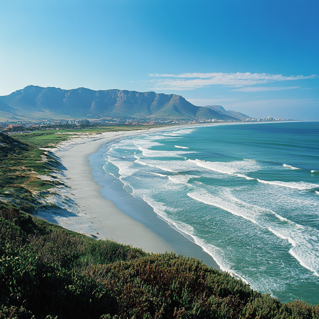 Coastal Landscape with Mountains