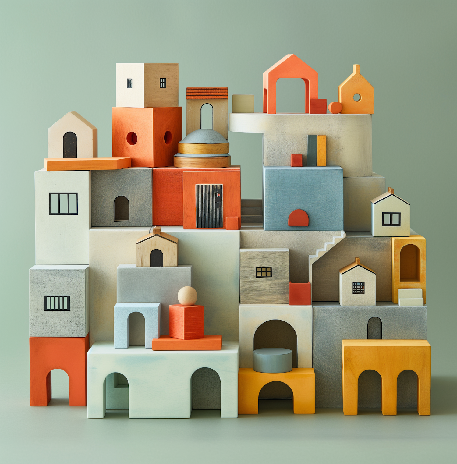 Whimsical Miniature Cityscape