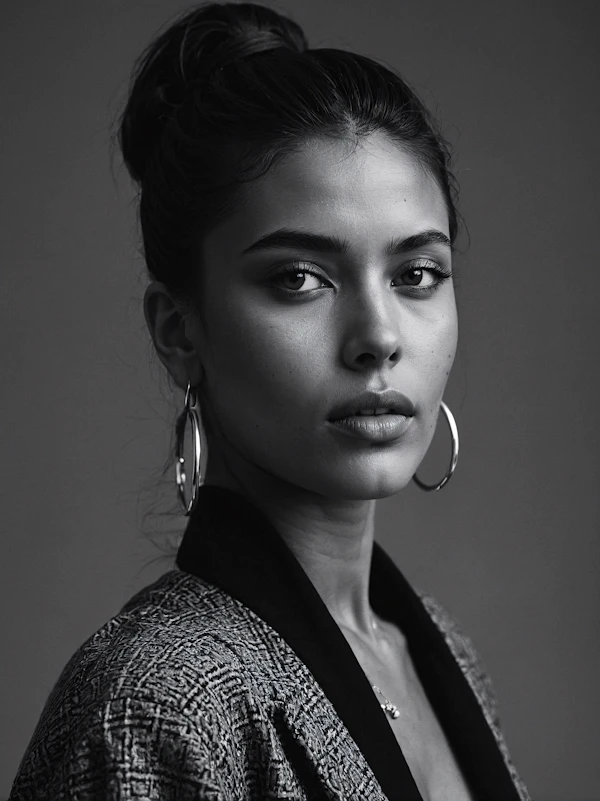 Black and White Portrait of a Woman
