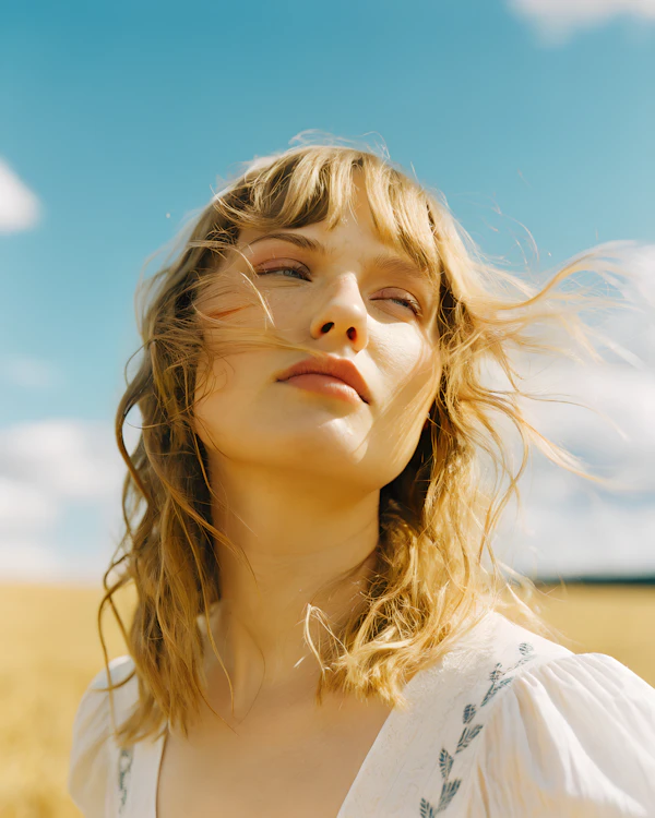 Woman in Wheat Field