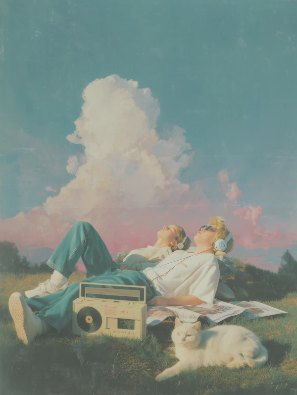 Relaxing on Grass