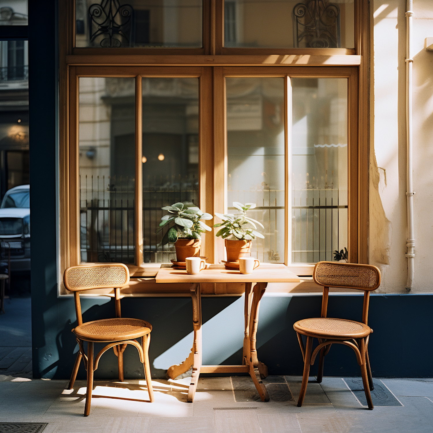 Sunlit Café Tranquility