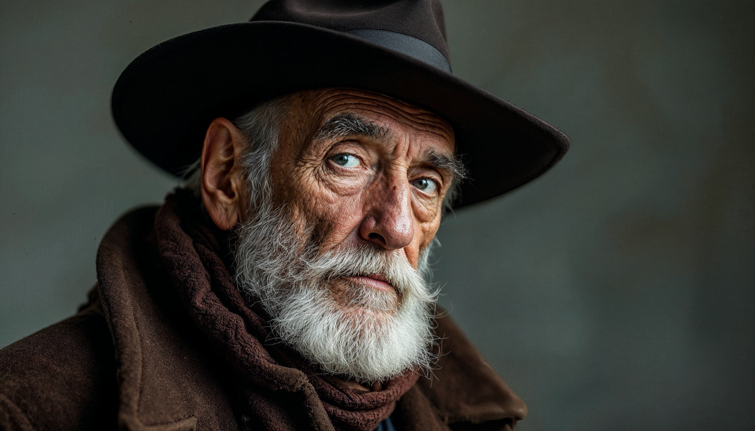 Elderly Man with White Beard