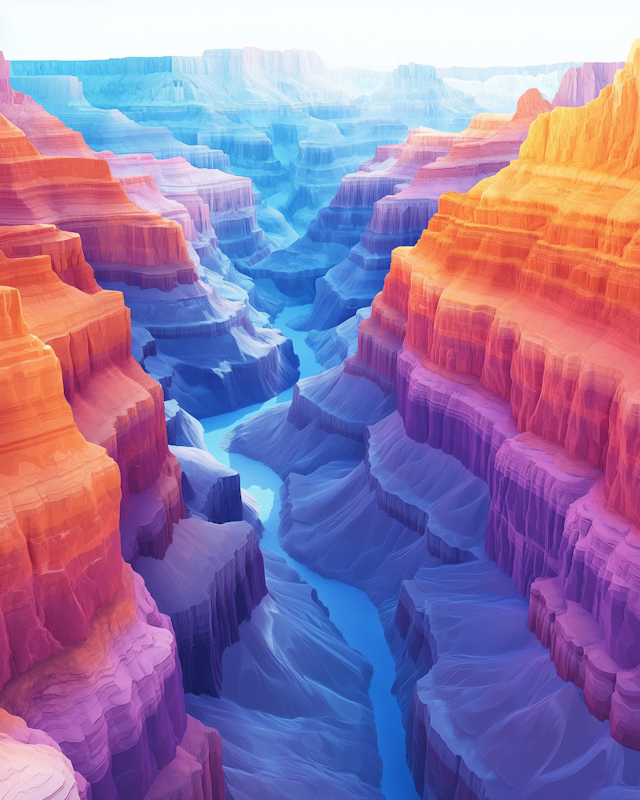 Surreal Canyon Landscape