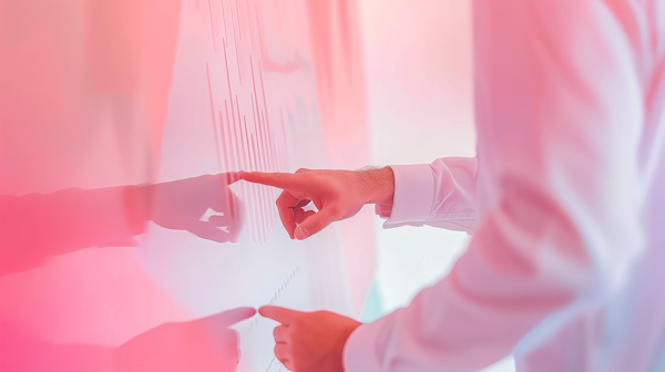 Collaborative Discussion in Soft Pink Light