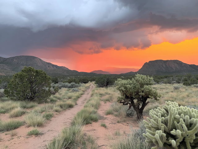 Desert Sunset Landscape