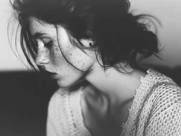Freckled Woman Portrait