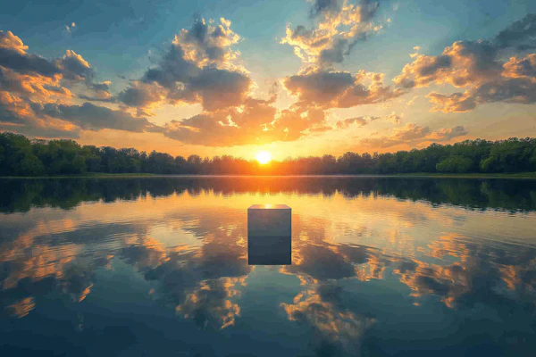 Surreal Lake Sunset