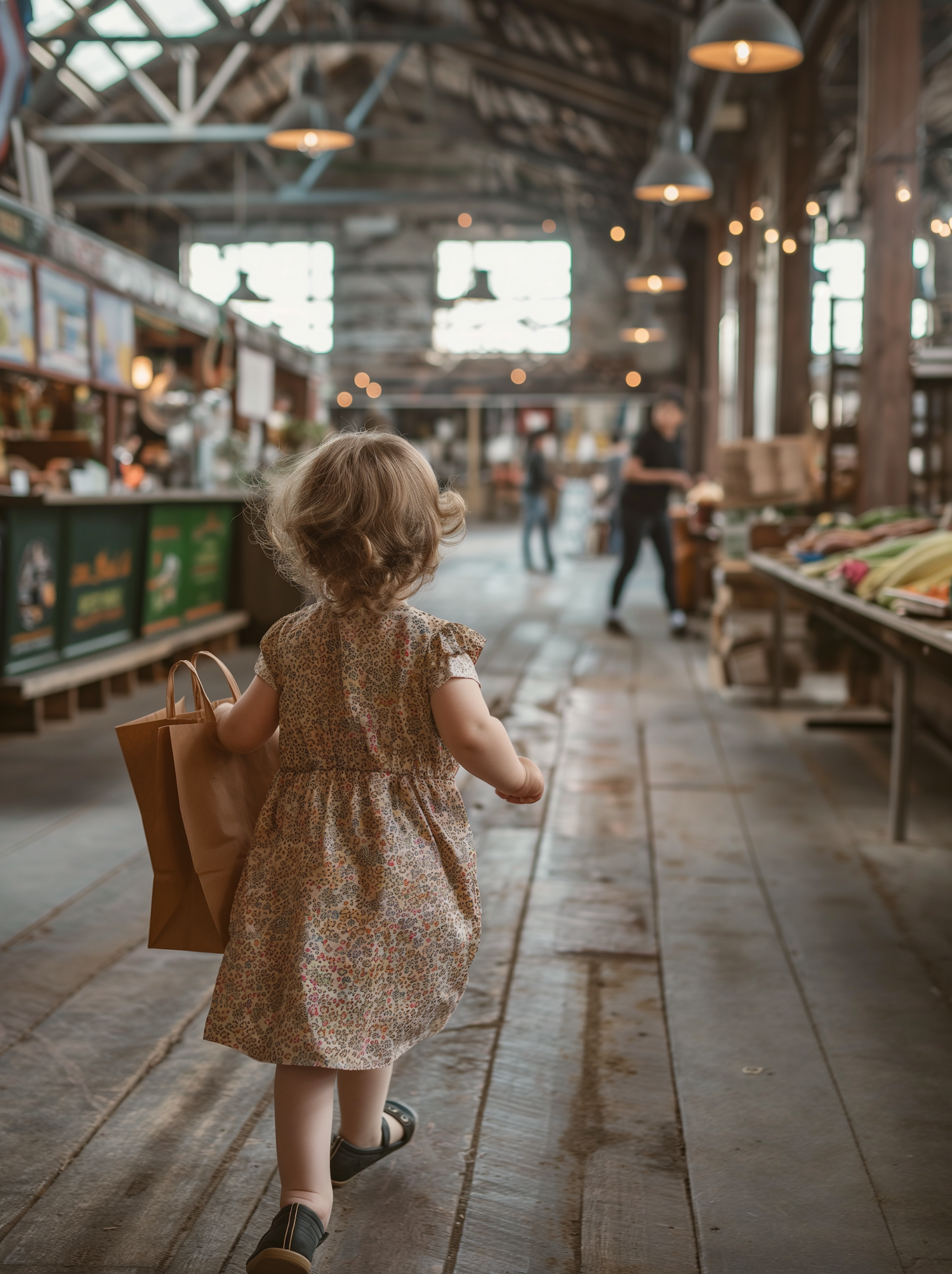 Child at Indoor Market