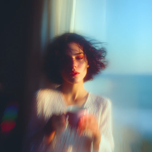 Woman by Sunlit Window