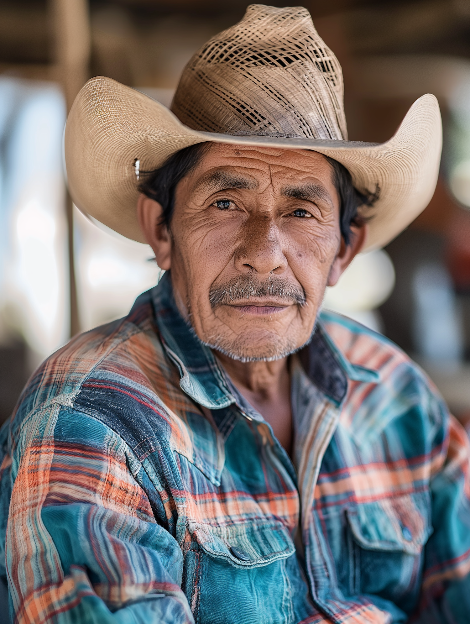 Portrait of a Weathered Cowboy