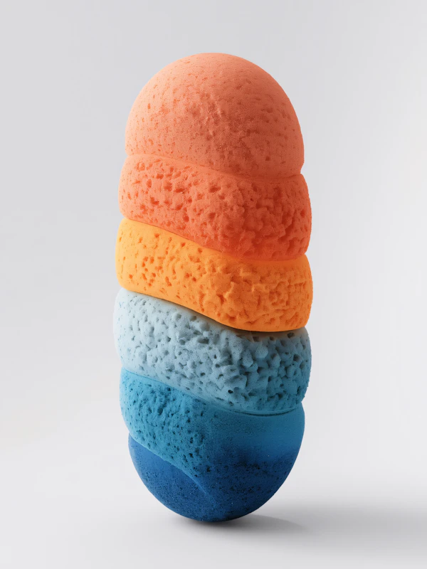 Colorful Ice Cream Stack