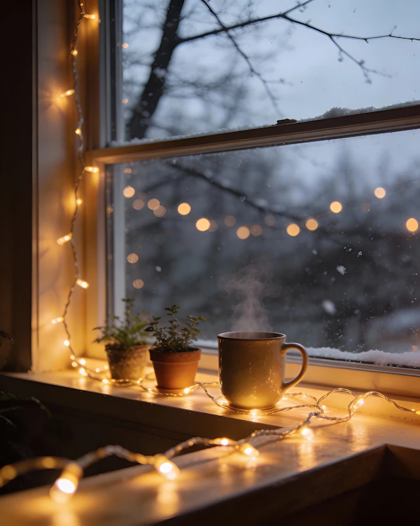 Cozy Winter Windowsill